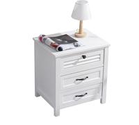 Mid Century Modern Nightstand - Solid Wood Bedside Table with 3 Drawers - Stylish Storage Solution for Bedroom & Office