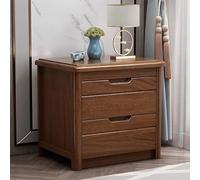 Mid Century Modern NightstandVintage Bedside Table with 2 Wooden Drawers Perfect for Small Spaces College Dorms and Home Use (Walnut 40cm/15.7in)