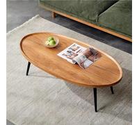 Mid Century Modern Oval Coffee TableStylish Wood Center Table for Small Living Rooms & Bedrooms 47.2"x23.6"x14.9" Perfect Sofa Side Table Natural Wood Finish Chic Home Décor