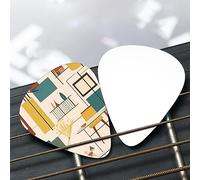 Mid Century Modern Patterned guitar pick set - (thin/medium/thick), widely compatible with all kinds of stringed instruments,