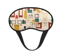 Mid Century Modern Printed Eye mask, for Sleeping, Light-Blocking, Soft and Comfortable, Elastic Band
