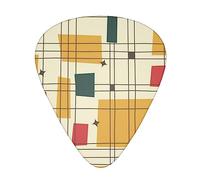 Mid Century Modern Printed Guitar Picks,12 Pack Personalized Guitar Picks For Bass Acoustic Guitar Electric Guitar Includes 0.46mm/0.71mm/ 0.96mm