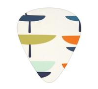 Mid Century Modern Prints - Guitar Picks-12 Pack Includes Thin, Medium & Heavy Gauges, Best Gift for Guitar Lovers
