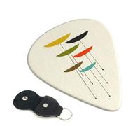 mid century modern prints Guitar Picks, 6 Pcs Guitar Plectrums double-sided printing, suitable for acoustic, electric and bass guitars, including 0.46 mm 0.71 mm 0.96 mm