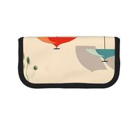 Mid Century Modern Prints Large Capacity Canvas Pencil Case, Sturdy and Durable, Easy to Store in an Orderly Manner