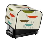 Mid Century Modern Prints Print 4-Slice Toaster Cover Kitchen Accessory Appliance Protector Daily Use Waterproof