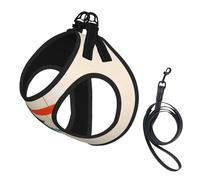 mid Century Modern Prints Print Soft Mesh Dog Harness and Leash Set Pet Puppy Cat Comfort Padded Vest No Pull Harnesses