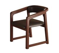 Mid-Century Modern PU Leather Chair - Stylish Leisure Chair with Solid Wood Legs for Living Room, Bedroom, and Waiting Room Comfort