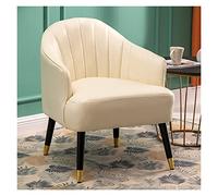 Mid Century Modern PU Leather Single Sofa for Living Room Bedroom and Waiting Room Upholstered Dining Side Chair with Comfy Leisure Reading Experience,Brown