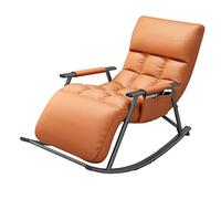 Mid-Century Modern Reclining Rocking Chair - Upholstered Lounge Chair for Living Room & Bedroom with Cozy Padded Seat - Stylish Home Décor Design