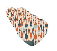 Mid Century Modern Retro with Drop Shapes Car Air Freshener Cards for Women Men 4 Pack Cute Car Accessories Long Lasting Scent Car Diffuser Hanging Auto Aromatherapy Tablets Car Fresheners Gifts