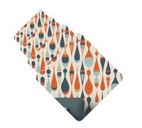 Mid Century Modern Retro with Drop Shapes Car Air Freshener Cards for Women Men 4 Pack Cute Car Accessories Long Lasting Scent Car Diffuser Hanging Auto Aromatherapy Tablets Car Fresheners Gifts