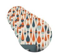 Mid Century Modern Retro with Drop Shapes Car Air Freshener Cards for Women Men 4 Pack Cute Car Accessories Long Lasting Scent Car Diffuser Hanging Auto Aromatherapy Tablets Car Fresheners Gifts