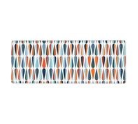 Mid Century Modern Retro with Drop Shapes Desk Protector Mat, Extra Large and Durable Desk Pad with Non-Slip Backing for Home Office Use