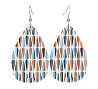 Mid Century Modern Retro With Drop Shapes Gift Earrings For Women, Teardrop Shape Dangle Earrings, Fashion-Forward Drop Jewelry For Daily Wear