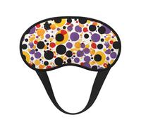 Mid Century Modern Retro with Drop Shapes Premium Eye Mask â€“ Soft Satin Sleep Mask with Full-Print Front Design, 100% Polyester Shade Eye Cover for Travel, Meditation, Yoga & Night Rest