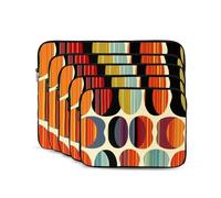 Mid Century Modern Retro with Drop Shapes Print Laptop Sleeve, Compact Portable Protection for 17 inch Devices, Pad Tablet, Work, Travel & Office Use
