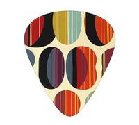 Mid Century Modern Retro with Drop Shapes Printed Guitar Picks 12-Piece Set - Comfortable, Versatile Plectrum for All Guitar Styles & Players