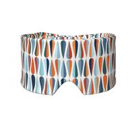 Mid Century Modern Retro with Drop Shapes Printed Sleeping Blindfold, Padded Ear Warmer Mask, Adjustable Head Wrap, for Deep Relaxation