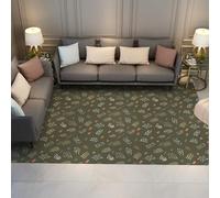 Mid Century Modern Rug Abstract Geometric Small Rugs for Living Room Bedroom Kitchen Boho Chic Olive Green Machine Washable Non Slip Throw Rugs Dotted Pattern Neutral Carpet for Entryway 160x230cm