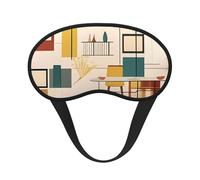 Mid Century Modern Sleep Eye Mask for Women Men Soft and Comfortable Sleep Mask Blackout Sleeping Eye Cover for Travel Yoga Nap Shift Work