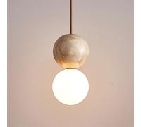 Mid Century Modern Small Milk Glass Pendant Light - Vintage Antique Linear Ceiling Lamp for Kitchen Island Dining Room Foyer & Farmhouse Decor Stylish Lighting Fixture