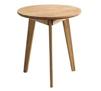 Mid-Century Modern Solid Oak Small Round Table - Stylish Kitchen & Living Room Furniture - Durable & Elegant Design - Perfect for Dining & Space-Saving