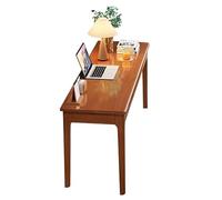 Mid Century Modern Solid Wood Desk with Storage Drawers Walnut Home Office Computer Writing Table Stylish Study Workstation 100x45x75cm