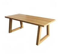 Mid-Century Modern Solid Wood Dining Table Rectangle Kitchen Table for Dining Room & Home Office 63" L x 27.6" W x 29.5" H 2 Wooden Legs Stylish Design