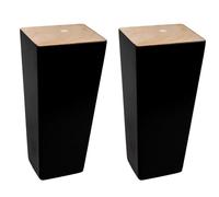 Mid Century Modern Solid Wood Furniture Legs - Pyramid Square Replacement Feet for Sofa Couch Bed Recliner DIY Upgrade