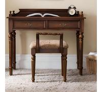 Mid Century Modern Solid Wood Secretary Desk Vintage Tiny Writing Desk with Drawers Perfect for Bedroom Living Room Makeup Vanity Compact Console Table