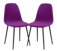 Mid-Century Modern Stretch Chair Covers Set of 2/4/6 - Dining Room, Kitchen & Office Slipcovers (Caramel Purple, 2 Pieces) - Stylish, Durable & Easy to Clean