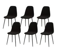 Mid-Century Modern Stretch Chair Covers Set of 2/4/6 - Elastic Dining Room, Kitchen, Office Slipcovers (Black, 1.6 Pieces) - Stylish & Durable Furniture Protection