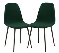 Mid-Century Modern Stretch Chair Covers, Set of 2/4/6 - Elastic Dining Room, Kitchen, Office Slipcovers (Dark Green) for Stylish Home Decor