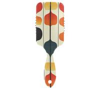 Mid Century Modern Style Abstract Shape Orange antistatic brush for thin hair Designed scalp massager brush for hair loss with Ergonomic handle cepillo para definir rizos