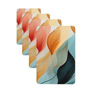 Mid Century Modern Style Car Air Fresheners 4 Pack Rectangle Car Hanging Scented Cards Auto Mirror Pendant Aromatherapy Tablets for