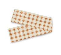 Mid Century Modern Style Lozenge - Shaped Pattern Orange decorative red table runner, 13x70inches, fall party decorations reusable runners for tables camino para mesa de comedor 70" Long