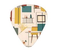 Mid century modern the 12-piece guitar picks include three picks: thin, medium and heavy. suitable for electric, acoustic and bass guitars of all strengths