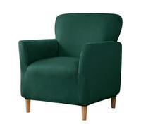 Mid-Century Modern Universal Armchair Cover - 1 Piece Solid Color Dark Green Slipcover for Office Reception & Reading Sofa - 6PCS