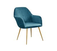 Mid Century Modern Vanity Chair Slipcover2 Pcs Upholstered Armchair Cover for Living Room Dining Room BedroomElegant Peacock Blue Design