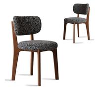 Mid Century Modern Velvet Dining Chairs - Thick Fabric, Integrated Sponge Cushion, No Armrests, Stylish Wood Design for Kitchen & Dining Room