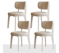 Mid Century Modern Velvet Dining Chairs - Thick Fabric, Integrated Sponge Cushion, No Armrests, Stylish Wood Design for Kitchen & Dining Room