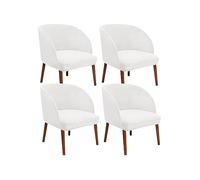 Mid-Century Modern Velvet Swivel Armchair Covers - Stretch Slipcovers for Wingback Dining & Living Room Chairs 4PCS Curved Back Accent Chair Protector