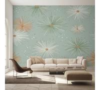 Mid Century Modern Wallpaper for Living Room, Abstract Atomic Wall Mural, Non-Woven Photo Wallpaper for Bedroom, Home Decor Wall Paper 400 x 280 cm (W x H) Y&W72