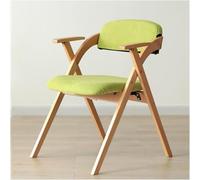 Mid-Century Modern White Leather Dining Chair with Armrests, Foldable Indoor Design, Upholstered Seat & Back, Stylish Wooden Frame - One Size