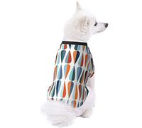 Mid Century Modern with Drop Shapes Dog Pet Clothes - Security Printed Pet Sweaters, Coat Winter for Small Medium Large Dogs Cats, Cozy Apparel Casual Fashion Costume, Cute Pet Pullover Sweater.