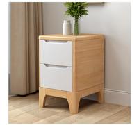 Mid-Century Modern Wooden Nightstand with Drawers, Slim Side Table for Small Spaces, Width 7.87 to 19.68 Inches, Stylish and Elegant Solution for Your Home