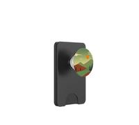Mid Century Mountain Forest Sunset Landscape Abstract Design PopSockets PopWallet for MagSafe