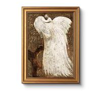 Mid-century Nature Print Vintage White Peacock Canvas Wall Art 12x16 Inch | Antique Frame Bird Painting Nature Print,Classic Bird Artwork Living Room Bedroom，Farmhouse Traditional Home Office Decor