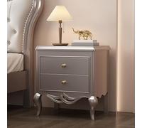 Mid-Century Nordic Solid Wood Comodino with Double Ders Vinta Retro Design Tall Nightstand for Bedroom and Living Room Wooden Coffee Table